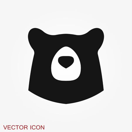 Bear icon. Vector concept illustration for design isolated on backgroundのイラスト素材