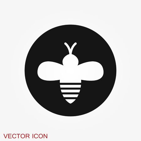 Honey bee icon. Farm animal sign. Graph symbol for your web site design, app, UI. Vector illustrationのイラスト素材