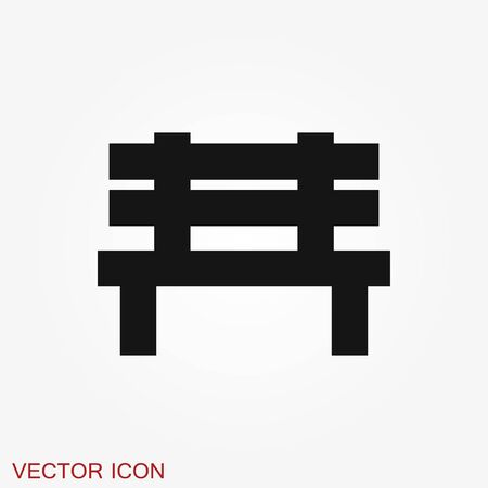 Work bench icon. Simple illustration of work bench vector icon isolated on backgroundのイラスト素材