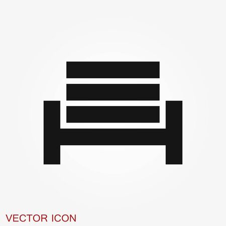 Work bench icon. Simple illustration of work bench vector icon isolated on backgroundのイラスト素材