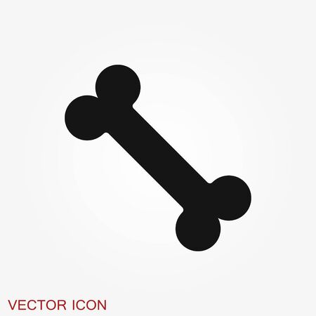 Bone flat icon. Single high quality symbol for web design pictogram of boneのイラスト素材