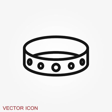 Bracelet icon. Jewelry Icon. Premium quality graphic design. Signs, outline symbols collection, simple icon for websites, web design, mobile app on white backgroundのイラスト素材