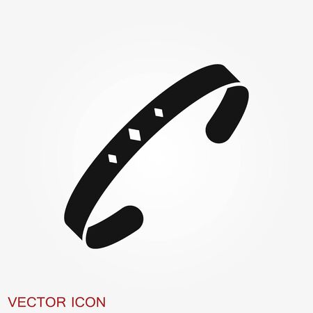 Bracelet icon. Jewelry Icon. Premium quality graphic design. Signs, outline symbols collection, simple icon for websites, web design, mobile app on white backgroundのイラスト素材