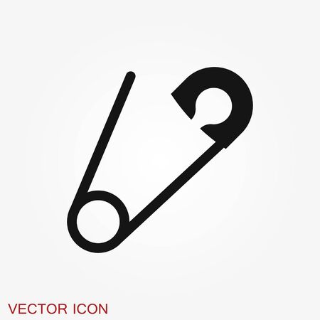 Brooch icon. Flat design, linear and color styles. Flower shape brooch. Isolated vector illustrationsのイラスト素材