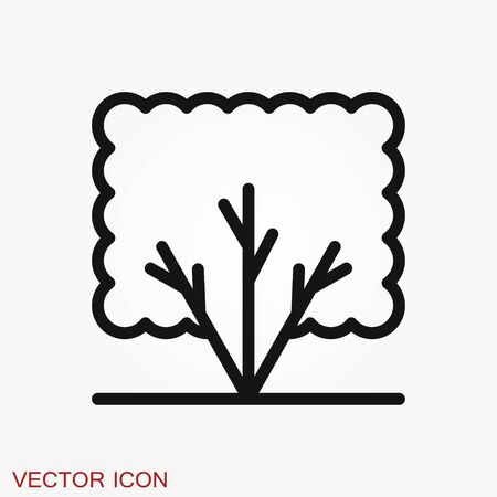 Bushes icon, vector silhouette isolated on backgorund. dendrology collection. graphic template. vector illustration.のイラスト素材