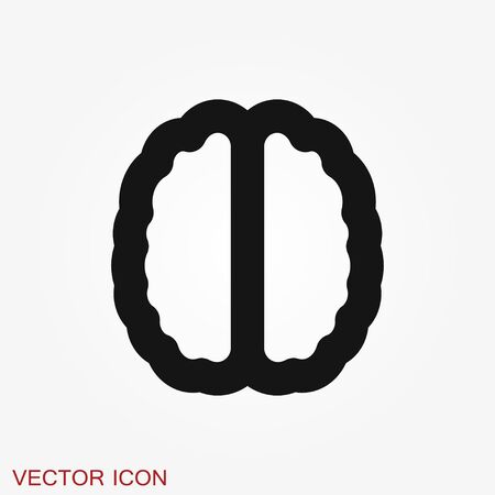 Brain vector icon. Simple illustration isolated on background for graphic and web design.のイラスト素材