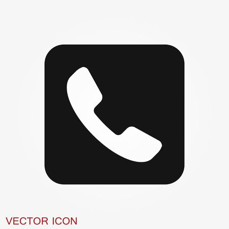 Call icon in trendy flat style isolated on grey background. Call icon page symbol for your web site design Call icon app, UI. Call icon Vector illustration, EPS10.のイラスト素材
