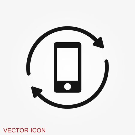 Call icon in trendy flat style isolated on grey background. Call icon page symbol for your web site design Call icon app, UI. Call icon Vector illustration, EPS10.のイラスト素材