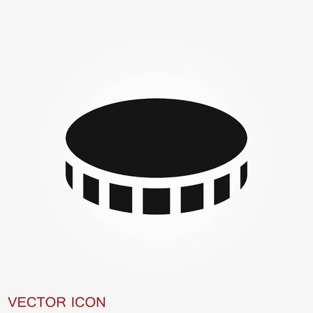 Coins Icon isolated on background. Money symbol for web site design, app, UI. Editable stroke. Vector illustration, EPS10のイラスト素材