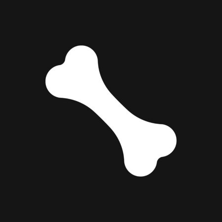 Bone flat icon. Single high quality symbol for web design pictogram of boneのイラスト素材