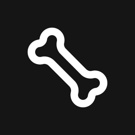 Bone flat icon. Single high quality symbol for web design pictogram of boneのイラスト素材