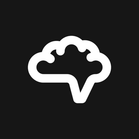 Brain vector icon. Simple illustration isolated on background for graphic and web design.のイラスト素材