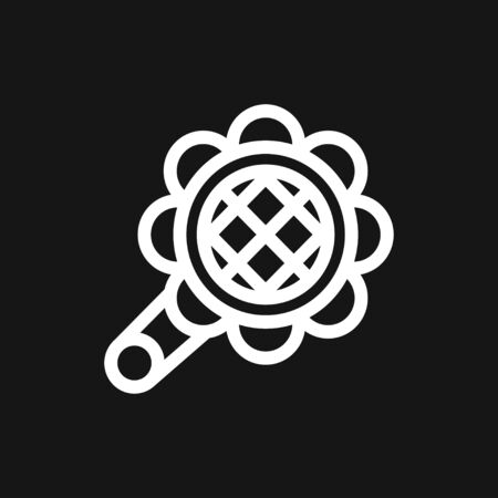 Brooch icon. Flat design, linear and color styles. Flower shape brooch. Isolated vector illustrationsのイラスト素材