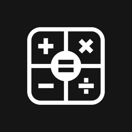 Calculator icon vector. Savings, finances sign isolated on white, economy concept, Trendy Flat style for graphic design, Web site, UI.のイラスト素材