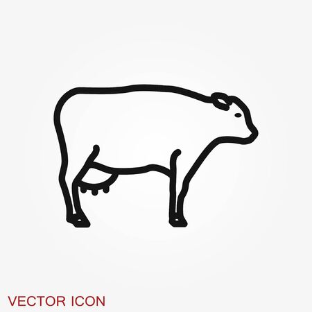 Cow icon. High quality symbol of animal for web design or mobile app.のイラスト素材