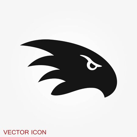 Eagle icon  design vector template, Luxury corporate heraldic Falcon Phoenix Hawk bird Logotype concept icon.のイラスト素材