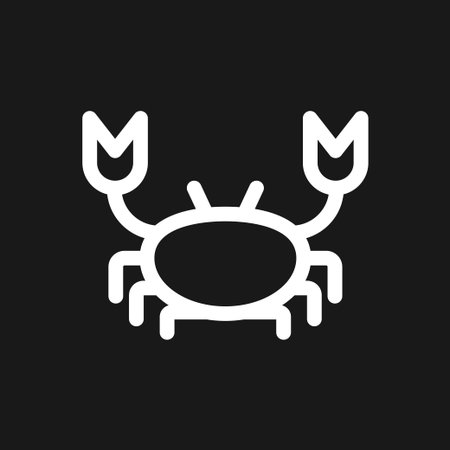 Crab vector icon. crab sign on background. crab icon for web and appのイラスト素材