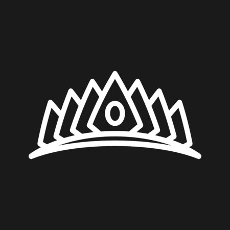 Vector Diadem icon in flat style. Royalty crown illustration pictogram. King, princess royalty business splash effect concept.のイラスト素材