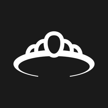 Vector Diadem icon in flat style. Royalty crown illustration pictogram. King, princess royalty business splash effect concept.のイラスト素材