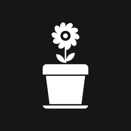 Flowerpot icon, vectorized plants in a pot, flowerのイラスト素材
