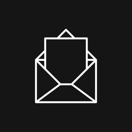 Vector mail envelope and letter icon setのイラスト素材