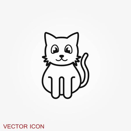 Cat icon. Kitty Vector Icon. Cat symbol isolated on backgroundのイラスト素材