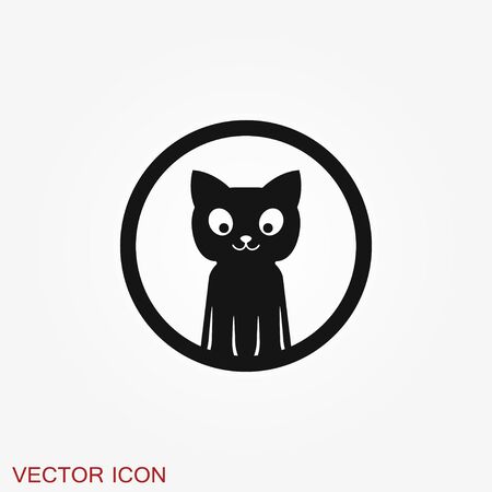 Cat icon. Kitty Vector Icon. Cat symbol isolated on backgroundのイラスト素材
