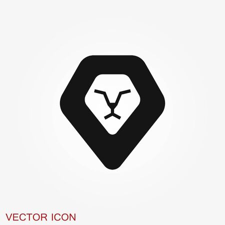 Abstract lion icon concept. Key ideas is business, designのイラスト素材