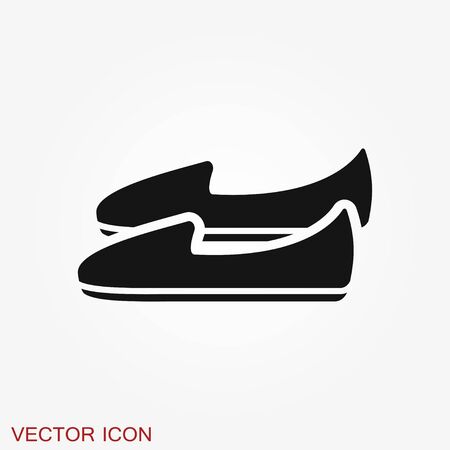 Moccasin icon. Shoes symbol stock vector illustration.のイラスト素材