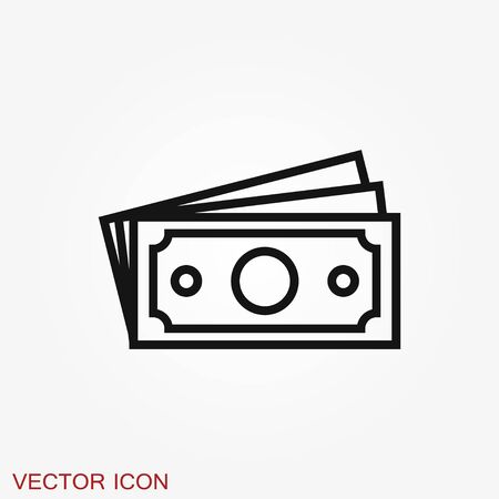 Money icon to use in web and mobile UI, set of basic UI money elementsのイラスト素材