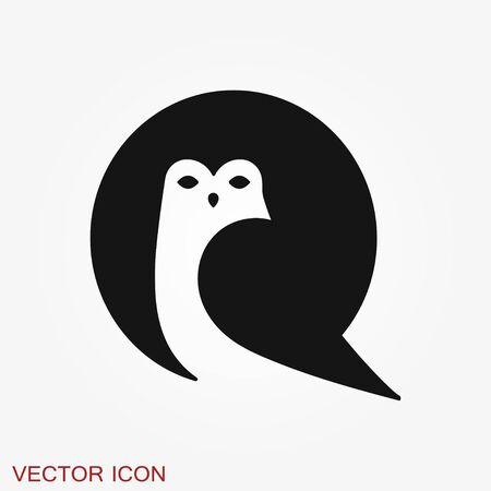 Owl icon. Vector images of owlのイラスト素材