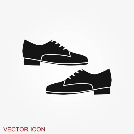 Oxfords icon. Oxford shoes flat vector symbolのイラスト素材