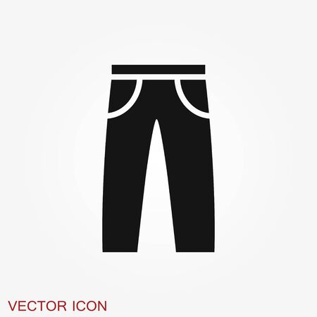 Pants icon. solid fill vector iconsのイラスト素材