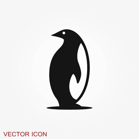 Penguin icon. Abstract birds on white background.のイラスト素材