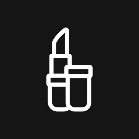 Lipstick icon cosmetics symbol. Lipstick Flat design vector illustration.のイラスト素材