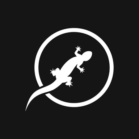 Vector Lizard icon on white background, Vector gecko for your design.のイラスト素材