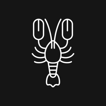 Lobster icon vector, food symbol isolated on background.のイラスト素材
