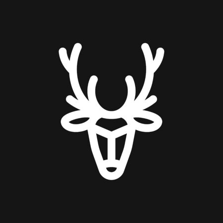Moose icon on background, animal symbolのイラスト素材