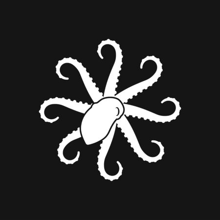 Octopus icon. Vector of an octopus design on background. Aquatic animals.のイラスト素材