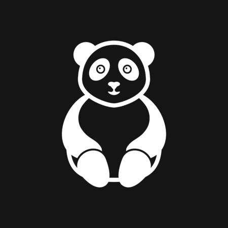 Panda icon. Vector image of a pandaのイラスト素材