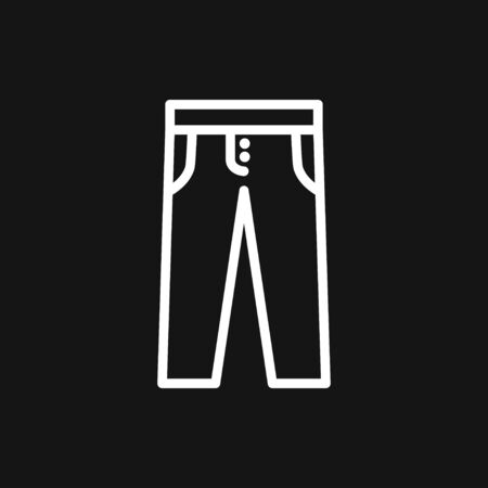 Pants icon. solid fill vector iconsのイラスト素材