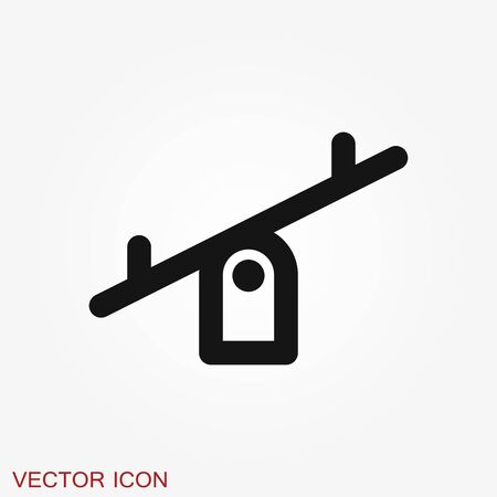 Seesaw icon. Children playground vector symbolのイラスト素材
