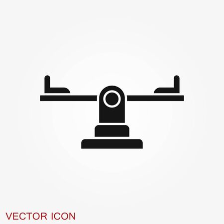 Seesaw icon. Children playground vector symbolのイラスト素材