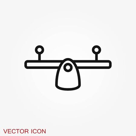 Seesaw icon. Children playground vector symbolのイラスト素材
