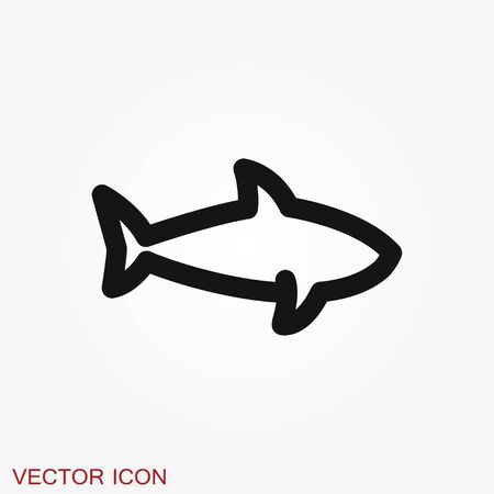 Shark icon. Silhouette shark isolated on background. Animal symbolのイラスト素材
