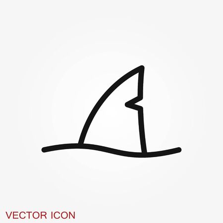Shark icon. Silhouette shark isolated on background. Animal symbolのイラスト素材