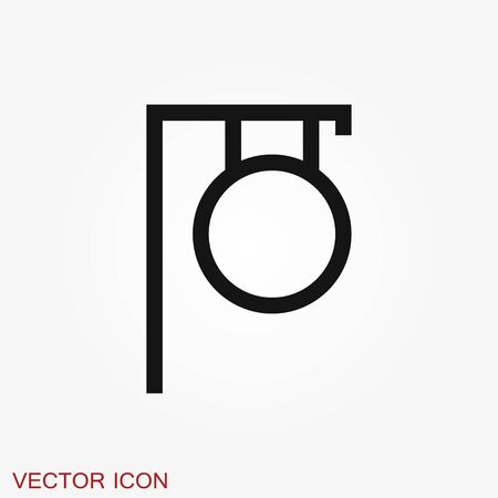 Signage icon. Signboard flat symbol. Illustration isolated vector signのイラスト素材