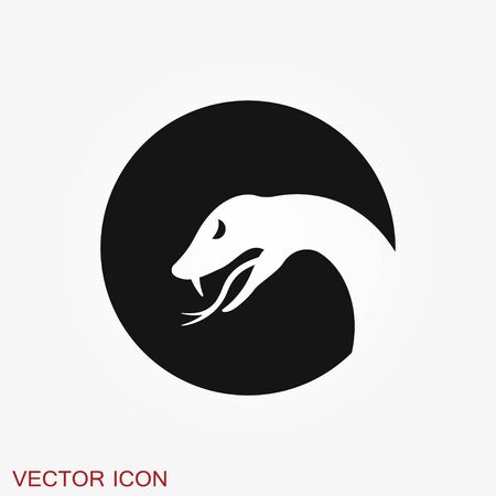 Snake icon, animal symbol isolated on background.のイラスト素材