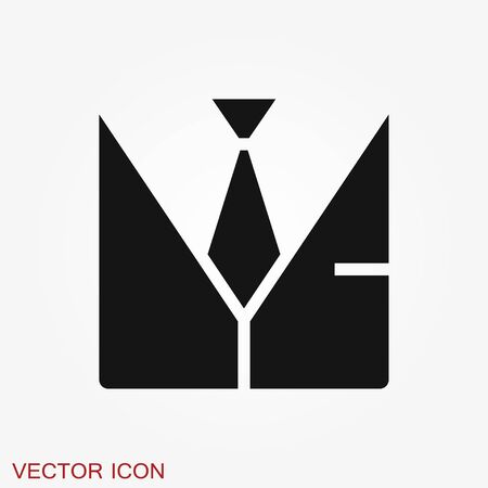 Suit icon symbol isolated on background.. Vector art.のイラスト素材