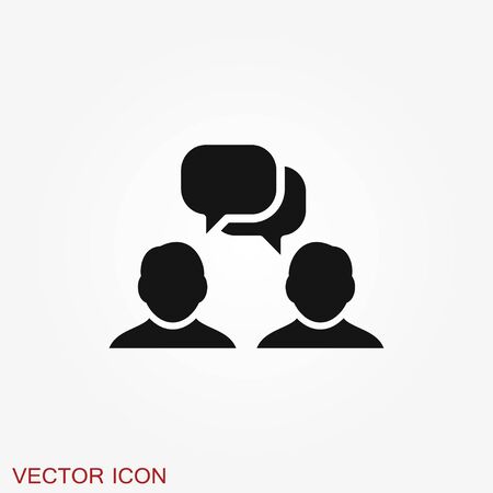 Talking icon. Dialogue,contact, conversational symbol isolated on background.のイラスト素材